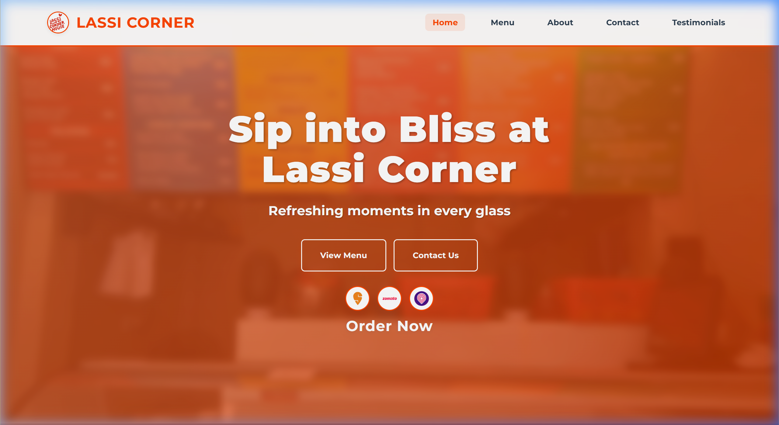LassiCorner - F&B Business Website